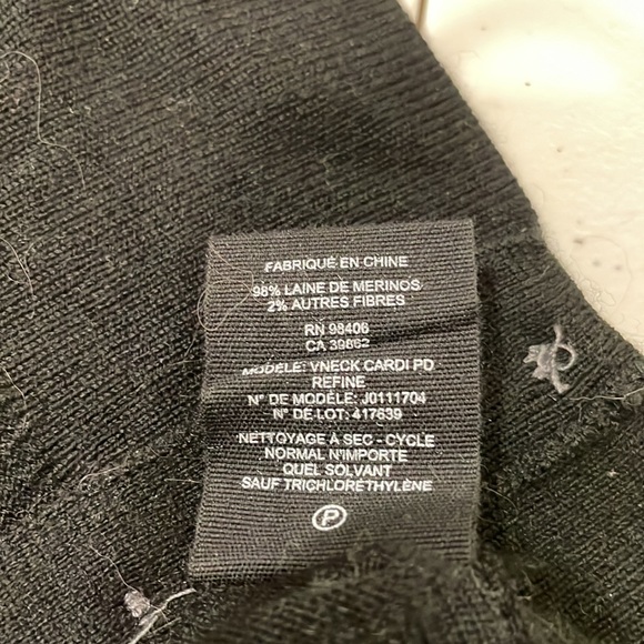 Theory Polka Dot Merino Wool Cardigan Sweater EUC - Picture 4 of 6